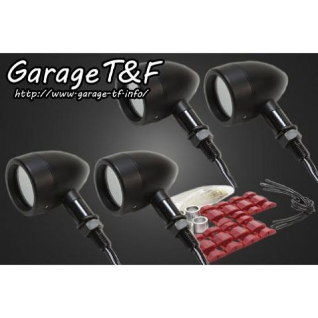 ガレージT&F ムーンウィンカーキット ミラーレンズ カラー ブラック T&F バイクの通販は