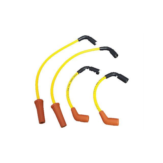 アクセル M8ソフテイル プラグコード 黄8mmスパイラルコア 18y- ソフテイル ACCEL バイクの通販は