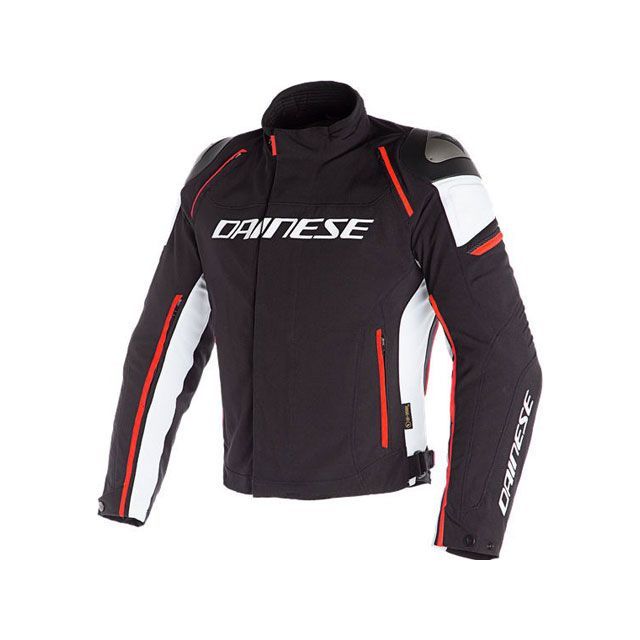 ダイネーゼ RACING 3 D-DRY JACKET ブラック/ホワイト/レッド-フルオ サイズ 46 Dainese