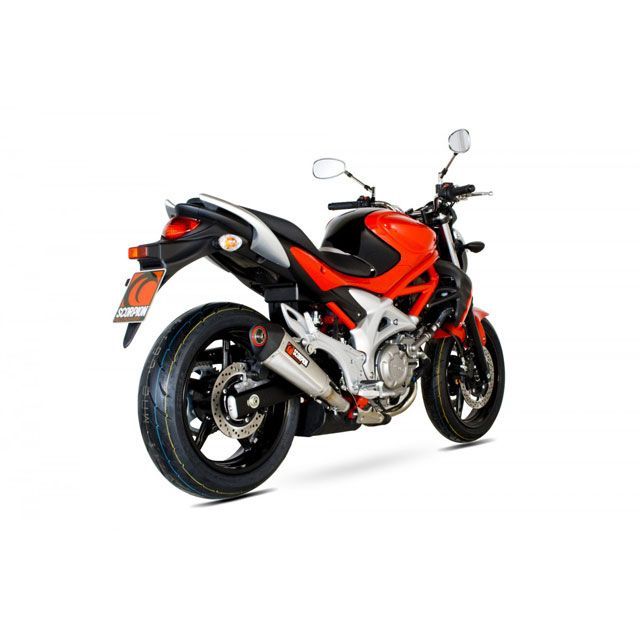 スコーピオン Gladius 650 Serket（Taper）テーパースリップオン ステンレススリーブ Homologated Suzuki Gl…