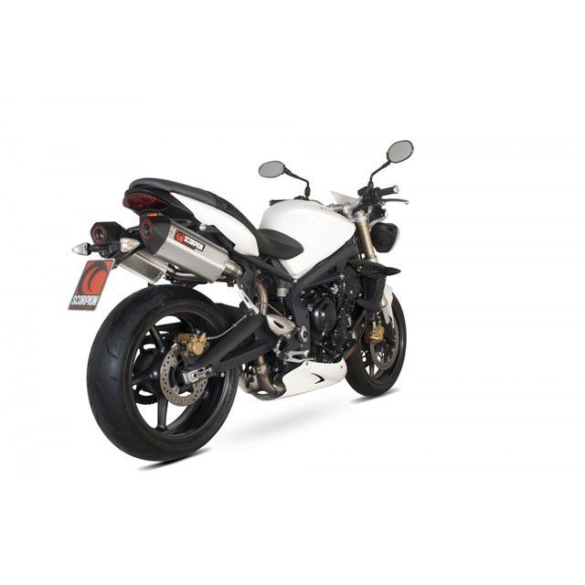 スコーピオン Street Triple 675 Serket スリップオン ステンレススリーブ Homologated Triumph Stree…