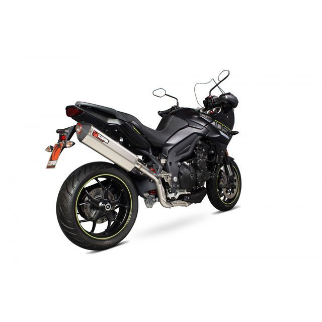 スコーピオン Tiger 1050 Sport Serket スリップオン Titanium Sleeve Homologated Triumph …