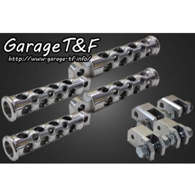 ガレージT&F シャドウ400 コンバットフットペグ セット内容 フロント＆リアセット カラー ポリッシュ 年式 2000年まで T&F バイクの通販は