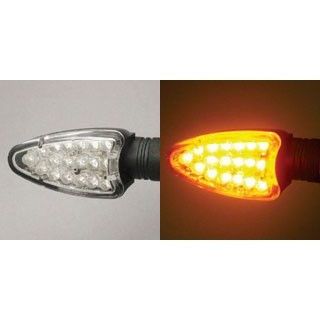キジマ 汎用 LEDウインカー アロータイプ 2個セット カラー ブラック/クリア KIJIMA バイクの通販は