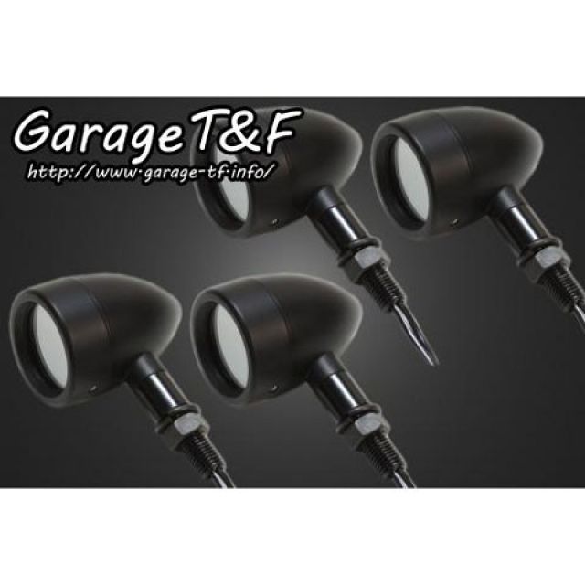 ガレージT&F 汎用 ムーンウィンカー ミラーレンズキット ウィンカー ブラック ステー ステーF T&F バイクの通販は 12,367円