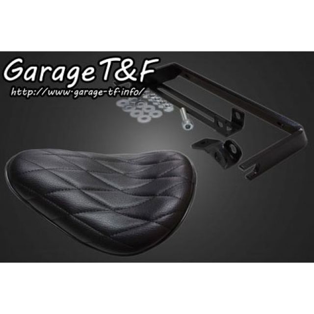 ガレージT&F SR400 ソロシート（ダイヤ）ブラック＆リジットマウント