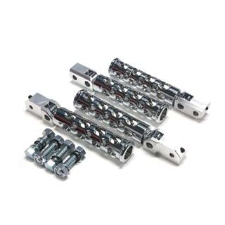 ガレージT&F シャドウスラッシャー400/750 コンバットフットペグ セット内容 フロント＆リアセット カラー メッキ T&F バイクの通販は 22,161円