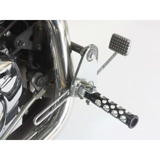 ガレージT&amp;F シャドウスラッシャー400/750 コンバットフットペグ セット内容 フロント＆リアセット カラー ブラック T&amp;F_1
