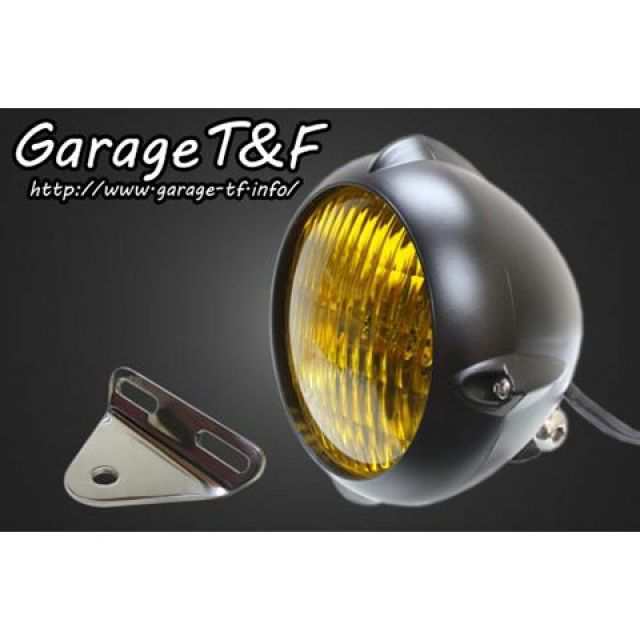 ガレージT&F シャドウスラッシャー 4.5インチビンテージライト（ブラック）＆ライトステー（タイプA）キット T&F バイクの通販は 8,211円