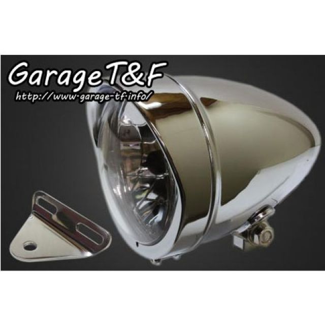 ガレージT&F スティード400/VLX/VCL/VSE 4.5インチロケットライト＆ライトステー（タイプA）キット カラー メッキ T&F バイクの通販は