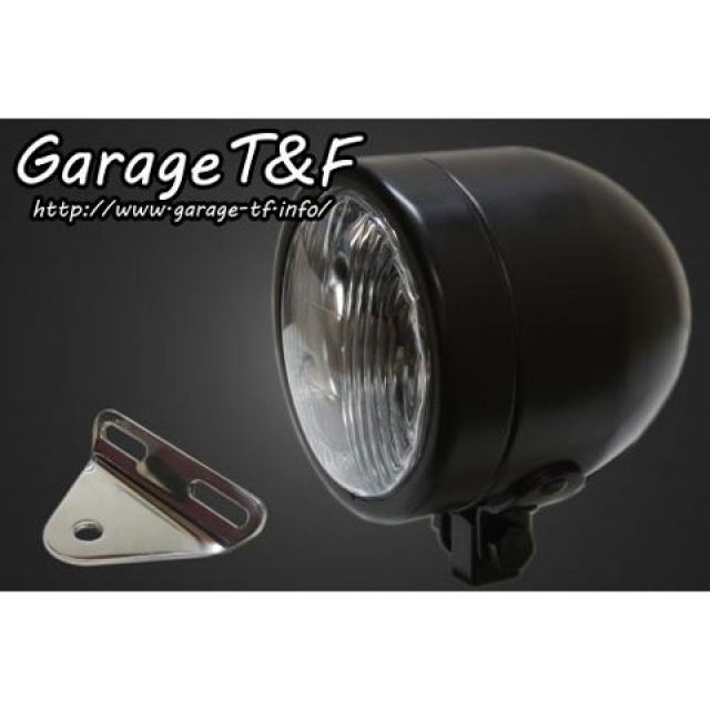 ガレージT&F スティード400/VLX/VCL/VSE 4インチドームライト＆ライトステー（タイプA）キット カラー ブラック T&F