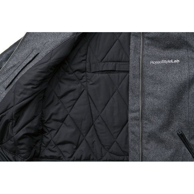 ロッソスタイルラボ 2020-2021秋冬モデル ROJ-978 メルトンレザースリーブジャケット（チャコール） サイズ S RossoStyleL…の通販は