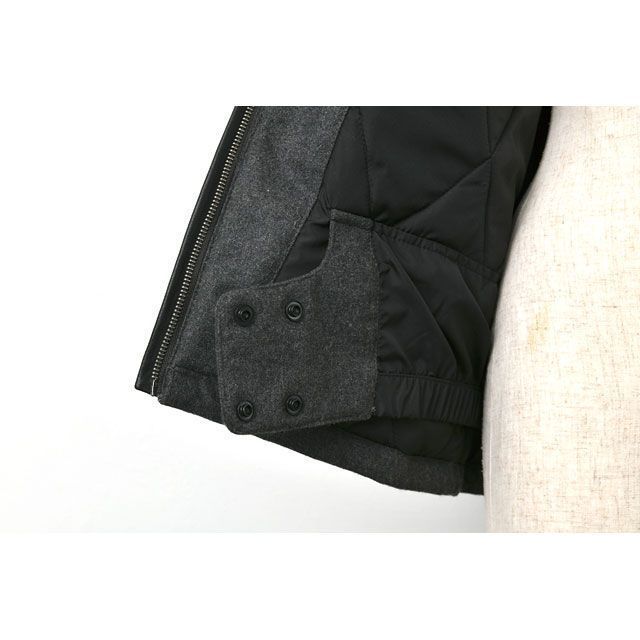 ロッソスタイルラボ 2020-2021秋冬モデル ROJ-978 メルトンレザースリーブジャケット（チャコール） サイズ S RossoStyleL…の通販は