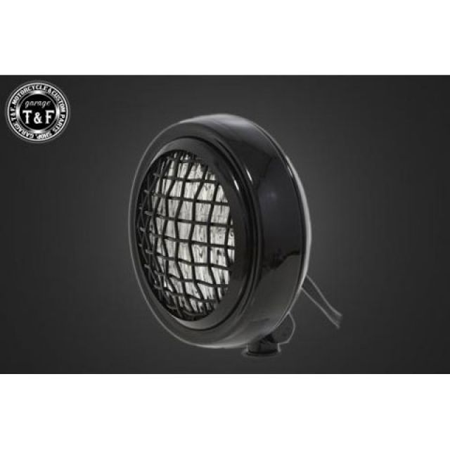 ガレージT&F ビラーゴ250（S） 4インチ薄型ヘッドライト（ブラック）クリアーレンズ仕様+ステーA T&F バイクの通販は