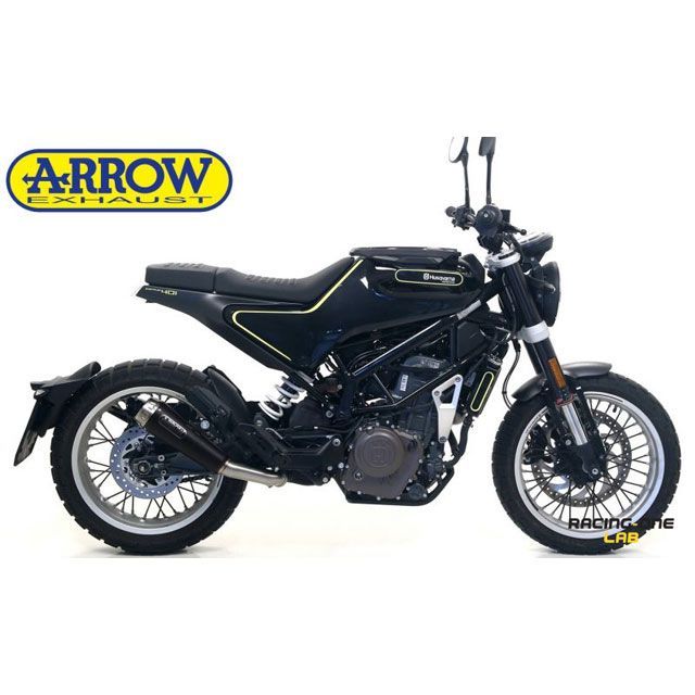 アロー Husqvarna Svartpilen 401 2018/19 Eマーク Pro-Race Nichrom Dark エキゾースト ウェル…