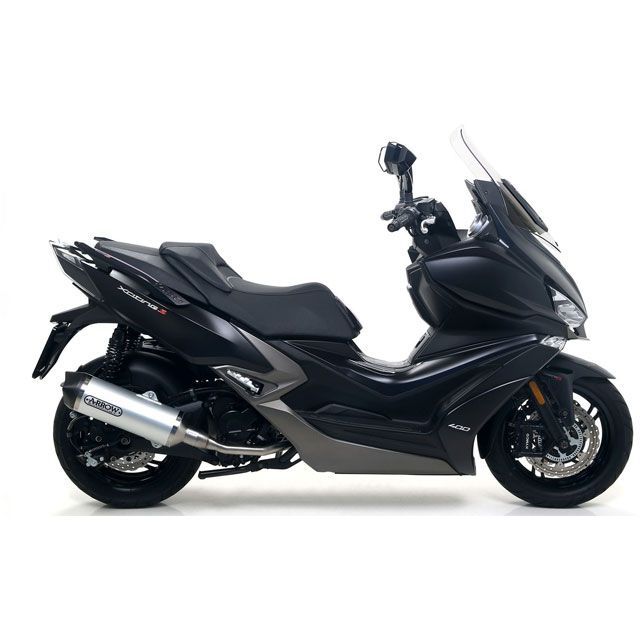 アロー Kymco Xciting 400I S 2019- Eマーク Race Tech アルミエキゾースト ＋ カーボンエンドキャップ Arro…_1