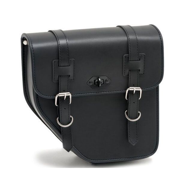カスタムアクセス Ibiza Leather Saddlebag With Right Side Metal Base Black ｜ AP0013…