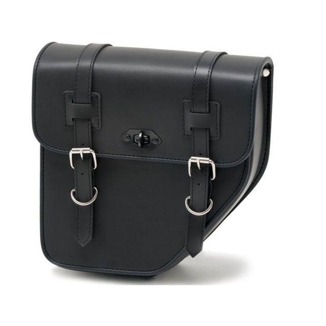 カスタムアクセス Ibiza Leather Saddlebag With Left Side Metal Base Black ｜ AP0014N…