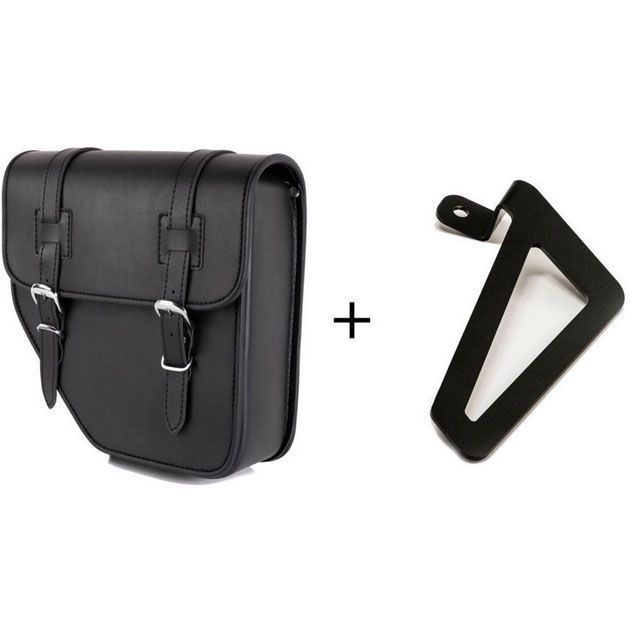 カスタムアクセス Ibiza Leather Saddlebag Left Side ＋ Universal Support Side Left B…