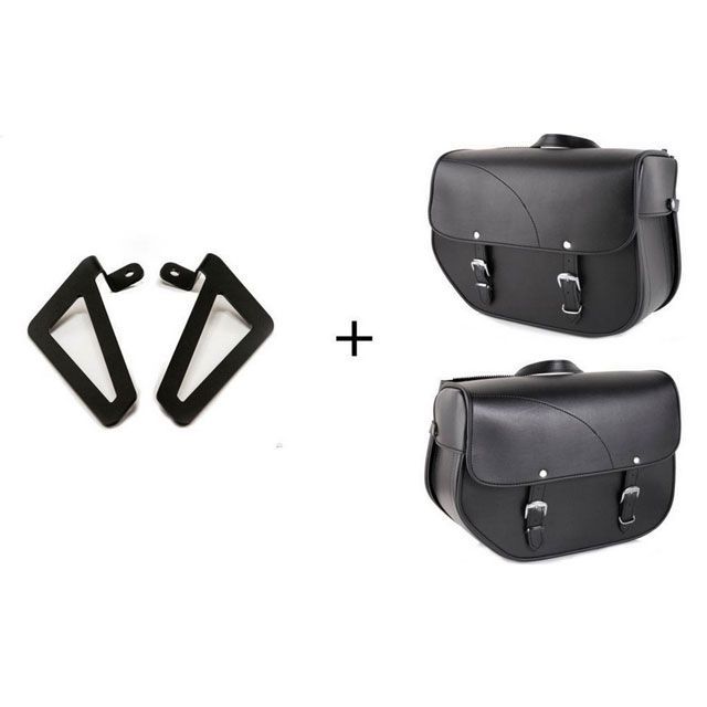 カスタムアクセス Sant Louis Pair Of Saddlebags ＋ Universal Support Black ｜ APS002N…
