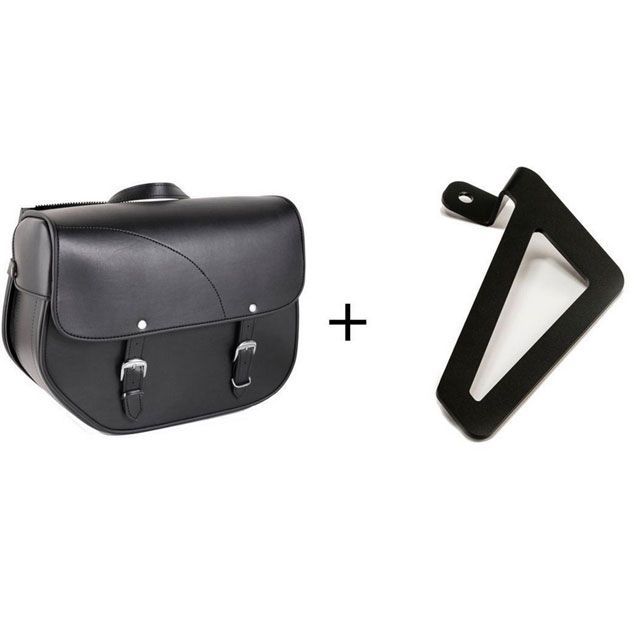 カスタムアクセス Sant Louis Left Leather Saddlebag ＋ Left Universal Support Black …の通販は
