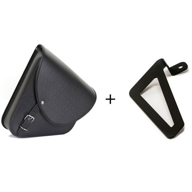 カスタムアクセス Barcelona Leather Saddlebag Right Side ＋ Universal Support Right …