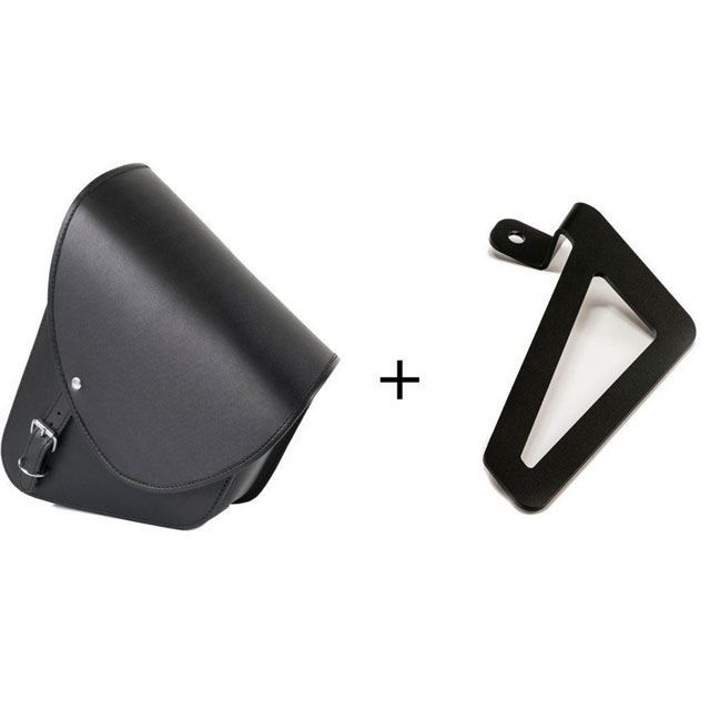 カスタムアクセス Barcelona Leather Saddlebag Left Side ＋ Universal Support Side Le…