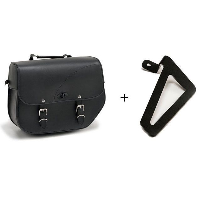 カスタムアクセス Sant Louis Leather Saddlebag With Metal Base Left Side And Left F…