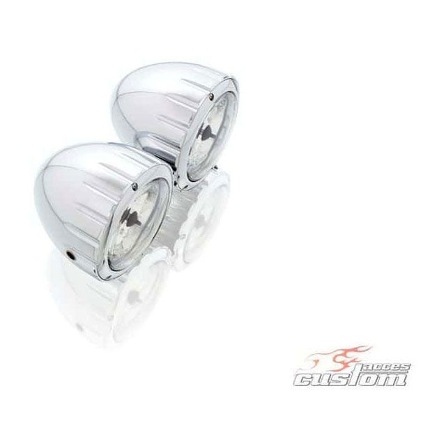 カスタムアクセス Universal Twin Headlights Inox ｜ FD0002J CustomAcces バイク