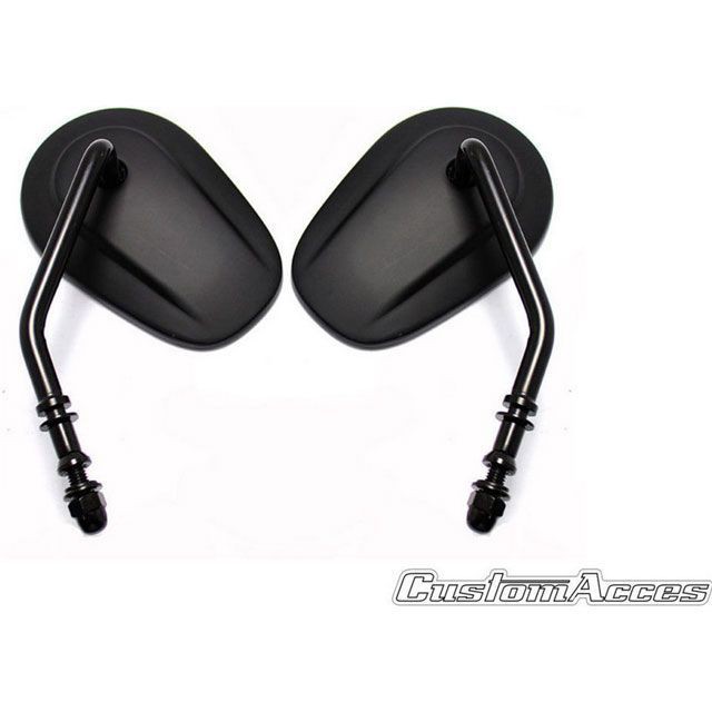 カスタムアクセス Back Mirrors Set Model Street Black ｜ JR0016N CustomAcces バイク