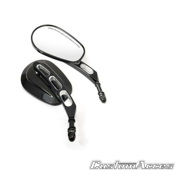カスタムアクセス Back Mirrors Set Model Indiana Black