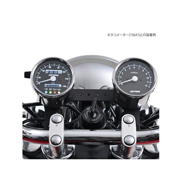 デイトナ 汎用 バイク用 機械式スピードメーター φ60 ホワイトLED照明