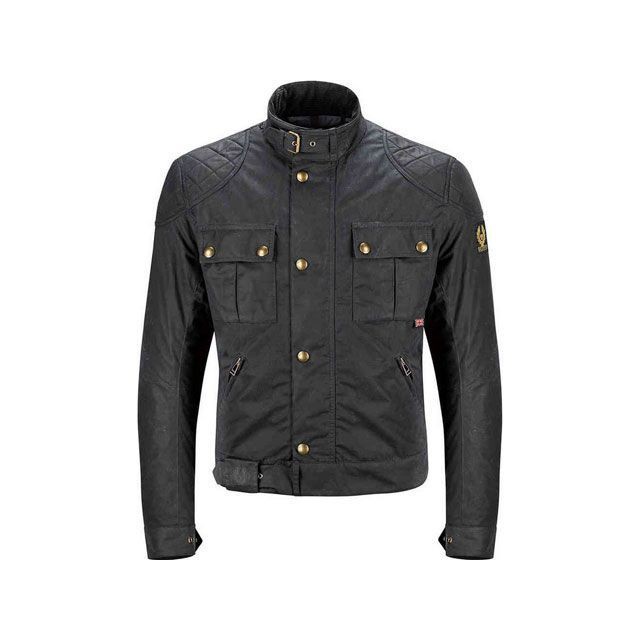 ベルスタッフ ライディングジャケット BROOKLANDS 2.0 ブルゾン ワックスコットン ブラック サイズ 2XL Belstaff バイク