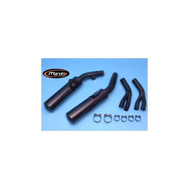 マービング VFR 750 F デュアルマフラー Cylindrical ＆Oslash； 110 ブラック - EU公道走行認可 for Hond…
