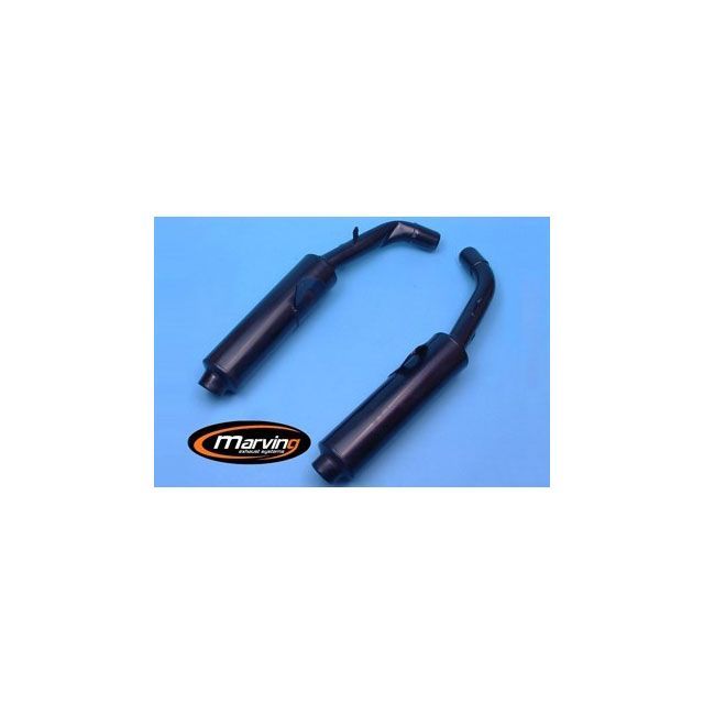 マービング CBR 1000 F デュアルマフラー Cylindrical ＆Oslash； 100 ブラック - EU公道走行認可 for Hon…