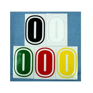【メーカー直送】力造 ゼッケンナンバーステッカーII 文字色 赤文字 番号 9番 power-craf 日用品