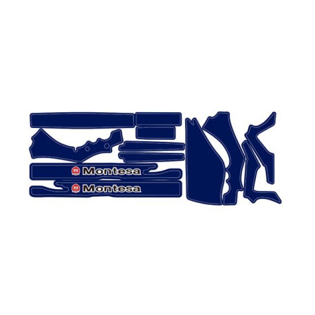 【メーカー直送】力造 モンテッサCOTA 4RT フレームデカールKIT/プロテクションシール付 カラー ブルー power-craf