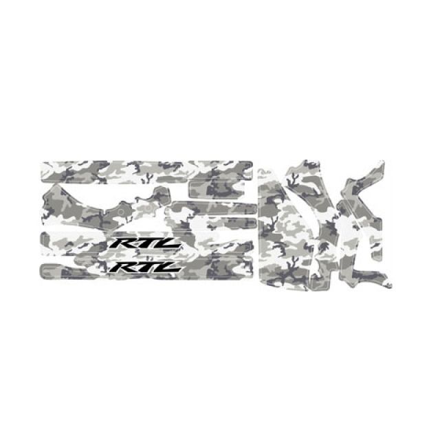 【メーカー直送】力造 HRC RTL250F/260F フレームデカールKIT/プロテクションシール付 カラー グレイモザイク power-craf