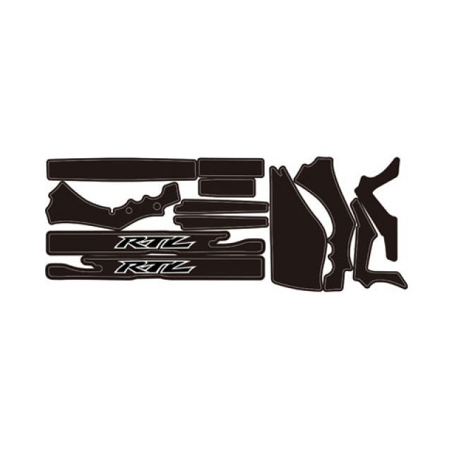 【メーカー直送】力造 HRC RTL250F/260F フレームデカールKIT/プロテクションシール付 カラー ブラック power-craf