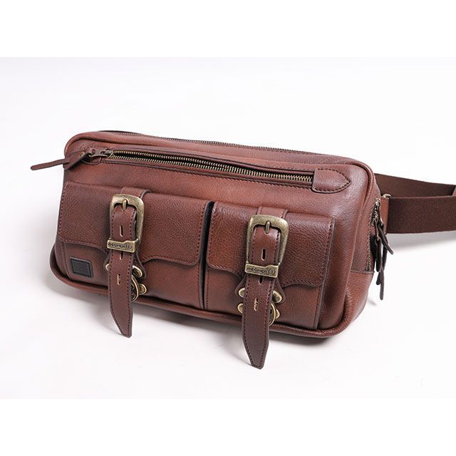 DEGNER 本革 ボディバッグ ブラウン W-94A レザーボディバッグ | DEGNER