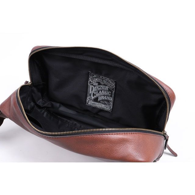 デグナー W-114 レザーボディバッグ（ブラウン） DEGNER バイク