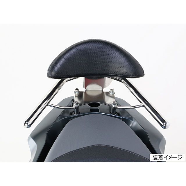 キタコ PCX125 PCX150 タンデムバー付バックレスト カラー シルバー