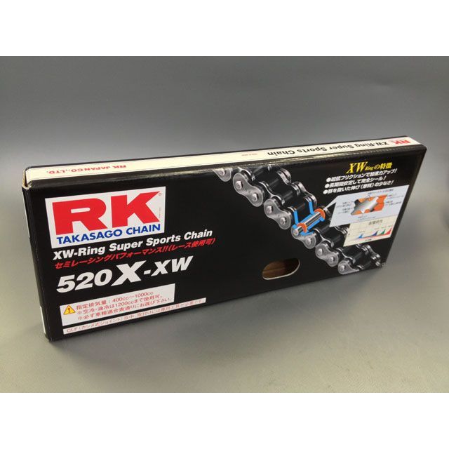 アールケー・ジャパン 汎用 ストリート用チェーン 520X-XW（スチール） リンク数 110L rk-japan バイクの通販は 9,022円