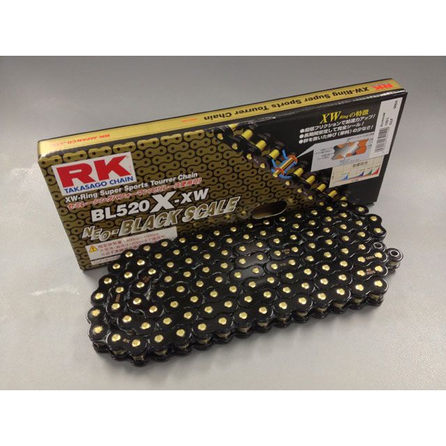 アールケー・ジャパン 汎用 ストリート用チェーン BL520X-XW（ブラック） リンク数 120L rk-japan