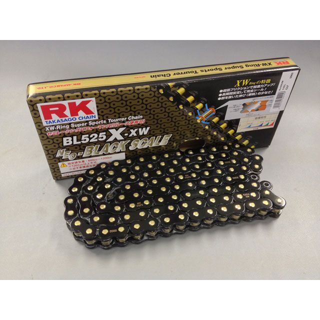 アールケー・ジャパン 汎用 ストリート用チェーン BL525X-XW（ブラック） リンク数 110L rk-japan