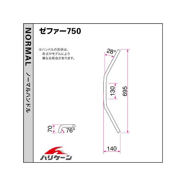 なあ ハリケーン ゼファー750/RS クォーター2型 ハンドルセット
