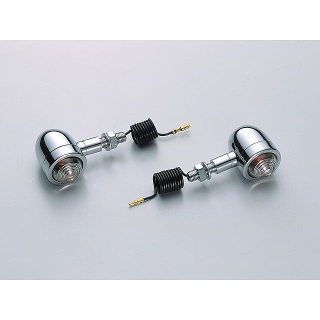 ハリケーン 汎用 ミニブレットウインカー 12V15W カラー クリアレンズ/オレンジ球 HURRICANE バイクの通販は