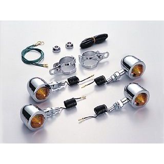 ハリケーン エリミネーター250V ブレットウインカーキット フォークマウント カラー オレンジレンズ HURRICANE