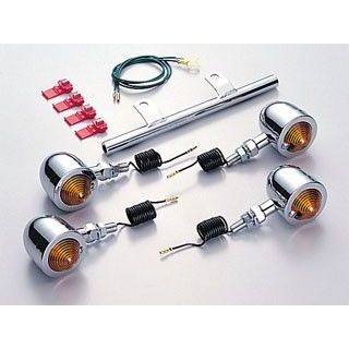 ハリケーン マグナ50 ミニブレットウインカーキット ステムマウント パイプステー カラー クリアレンズ HURRICANE バイクの通販は