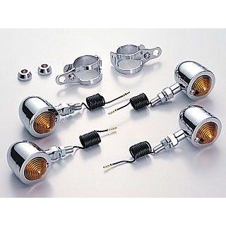 金額確認専用 ミニウインカー アルミ製クロームメッキ クリアレンズ 12V15W